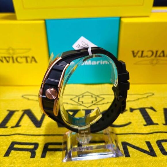 Invicta 49024 Automatic Skeleton Skull Watch – Rose Gold Case & Black Strap - Picture 4 of 4